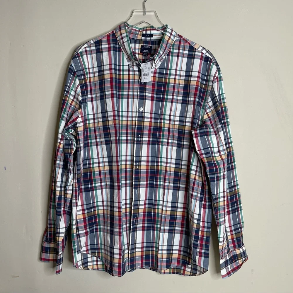 J. Crew Slim Untucked flex washed casual shirt